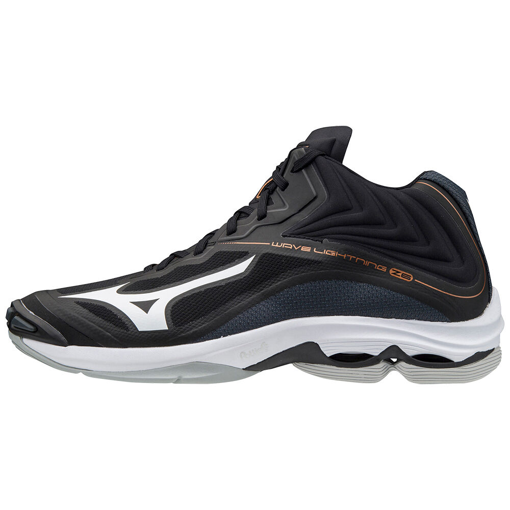 Tenis Para Voleibol Mizuno Wave Lightning Z6 Mid Para Hombre Negros/Blancos 0896472-FS